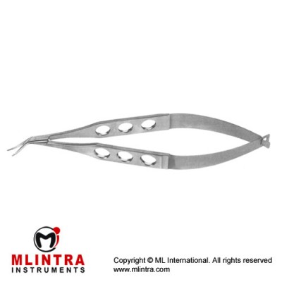 Castroviejo Corneoscleral Scissor Left - Medium Blades Stainless Steel, 11 cm - 4 1/2" 